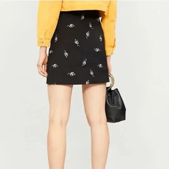 MAJE Horse shoe and stars embroidered skirt - Picture 4 of 10